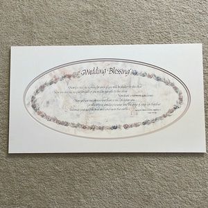 Vintage American Indian Wedding Blessing Mounted Wall Hanging Made By Pam Mc Kee